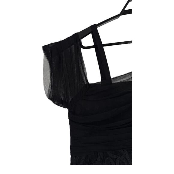 JS Collections Addilyn Soutache mesh stole dress black size 14 - Picture 5 of 9